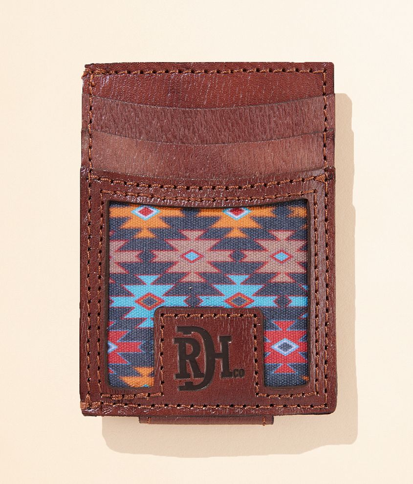 Red Dirt Hat Co. Leather Money Clip Wallet front view