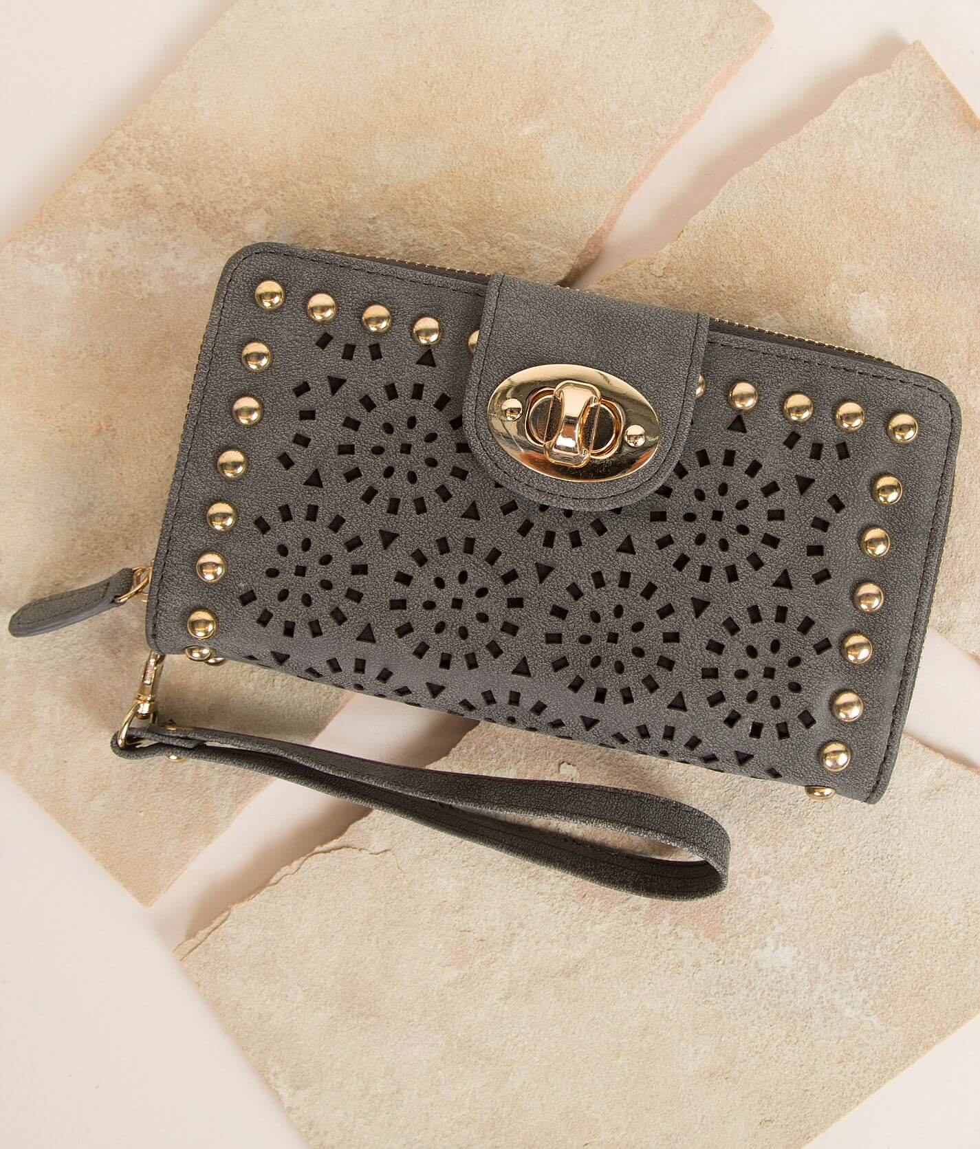 Under One Sky Studded Wallet - Women's Accessories in Grey