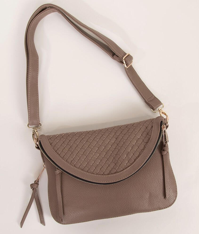 Under One Sky Reversible Flap Crossbody Purse - Clothing in Taupe