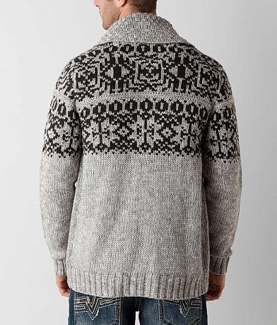 Triple 5 Soul Open Weave Cardigan Sweater back view