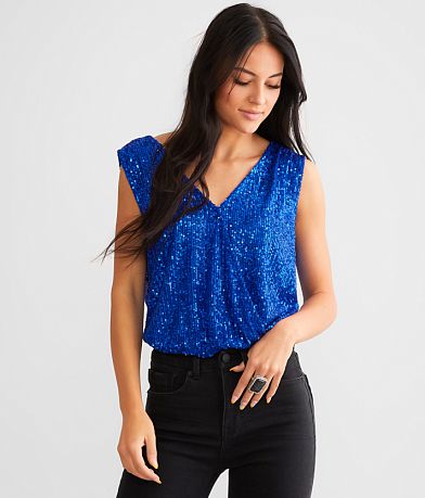 Willow &amp; Root Sequin Surplice Bodysuit FULL_RIGHT_SIDE