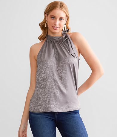 Daytrip Satin Tank Top - Women's Tank Tops in Taupe