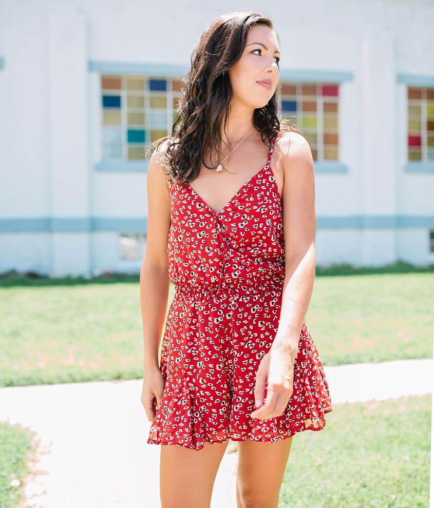 Trixxi Animal Print Romper front view