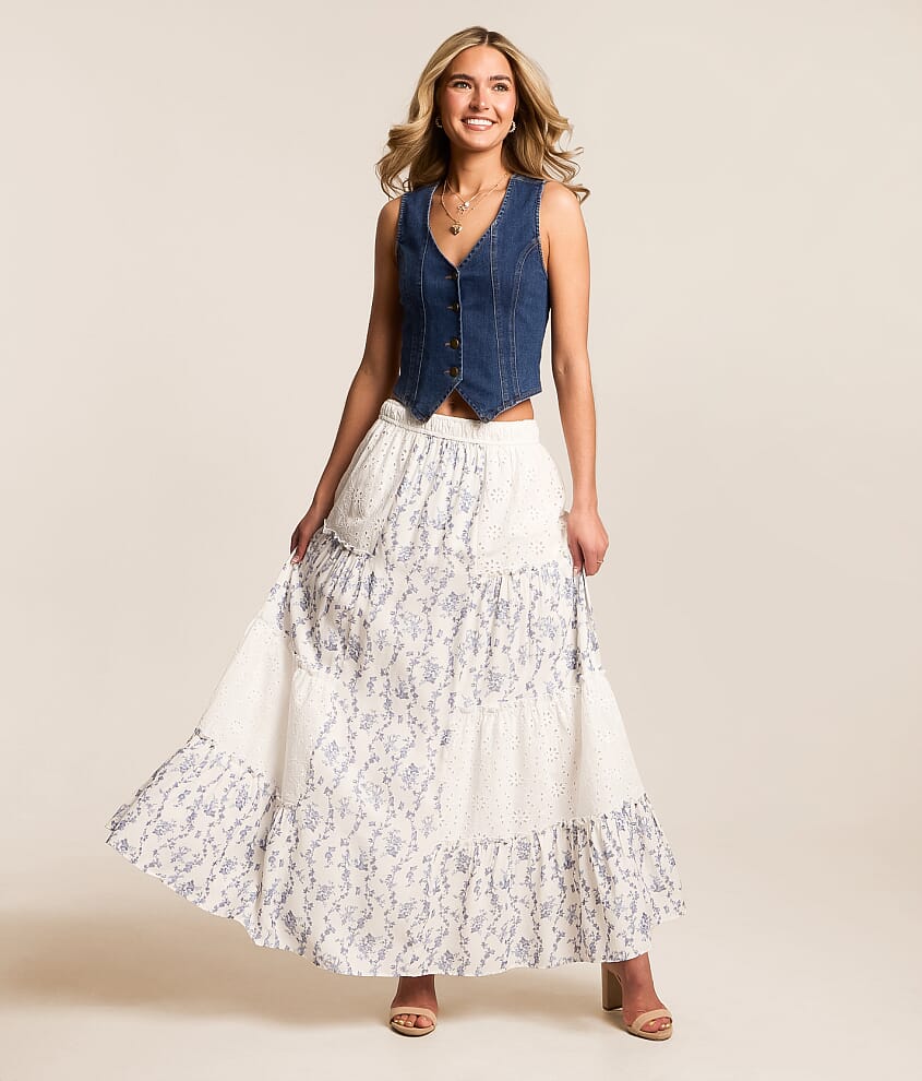 スカート shop faerie cross stictch skirt lucky High Waist