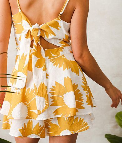 Willow &amp; Root Sunflower Romper misc detail 2 view