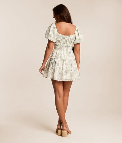 Floral Chiffon Mini Dress thumbnail 3
