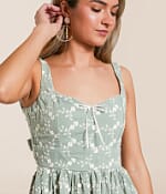 Trixxi Floral Embroidered Mini Dress - Women's Dresses in Green | Buckle