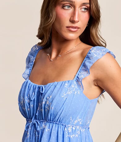Tiered Floral Mini Dress thumbnail 5