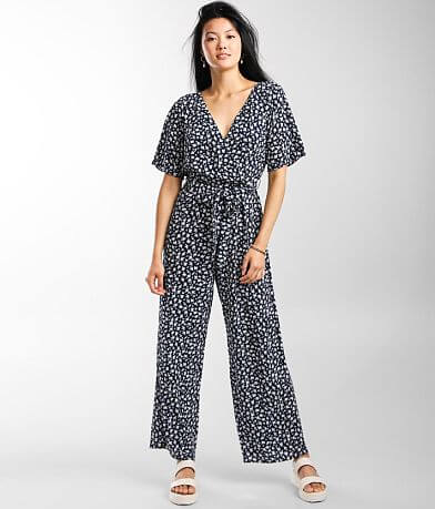 Trixxi Dainty Floral Surplice Wide Leg Jumpsuit FULL_RIGHT_SIDE