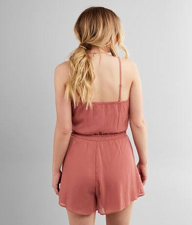 Trixxi Crinkle Chiffon Romper BACK