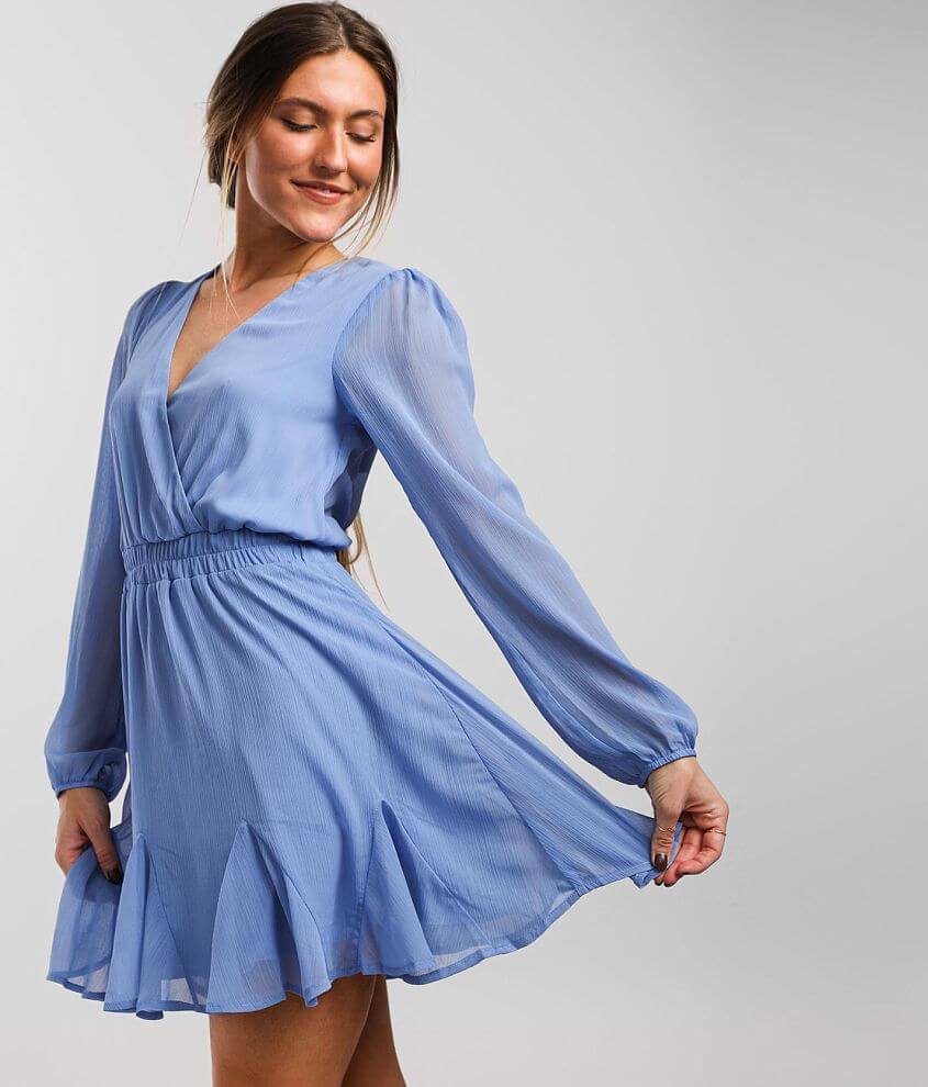 Chiffon surplice shop dress