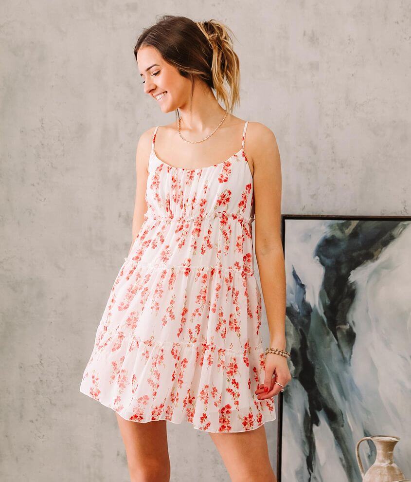 Floral Tiered Mini Dress, Women's Dresses