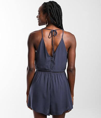 Trixxi Ladder Crochet Romper back view