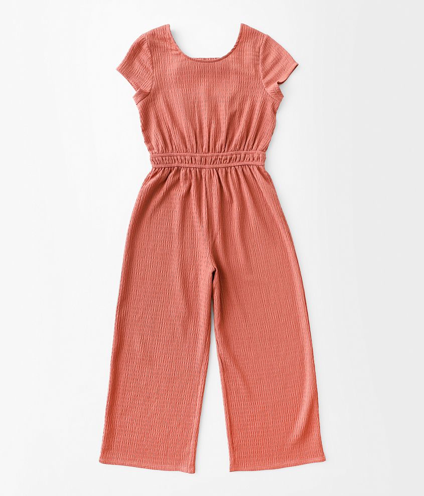 Girls Daytrip Textured Knit Jumpsuit Girl's Rompers/Jumpsuits in Canyon Rose Buckle