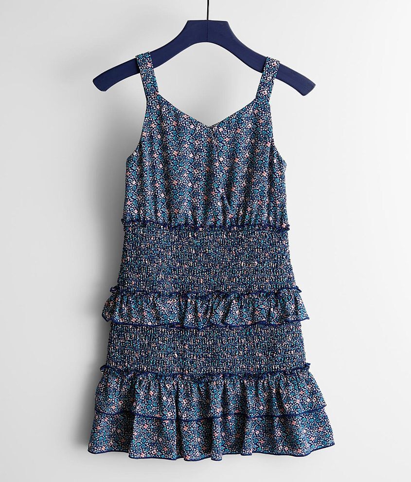 Girls - Trixxi Smocked Floral Dress front view