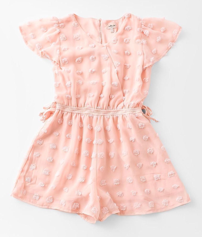 Girls - Willow &#38; Root Swiss Dot Romper front view