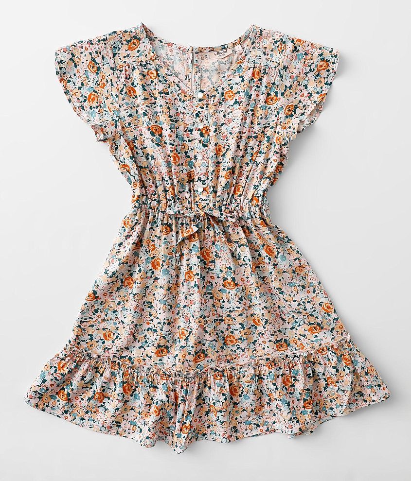 Girls - Willow &#38; Root Ditzy Floral Dress front view