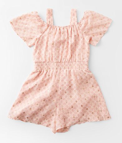 Willow &amp; Root Girls - Cold Shoulder Romper back view