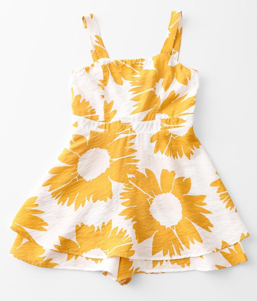 Girls - Willow &#38; Root Sunflower Romper front view