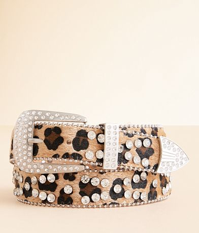 BKE Leopard Glitz Belt front view