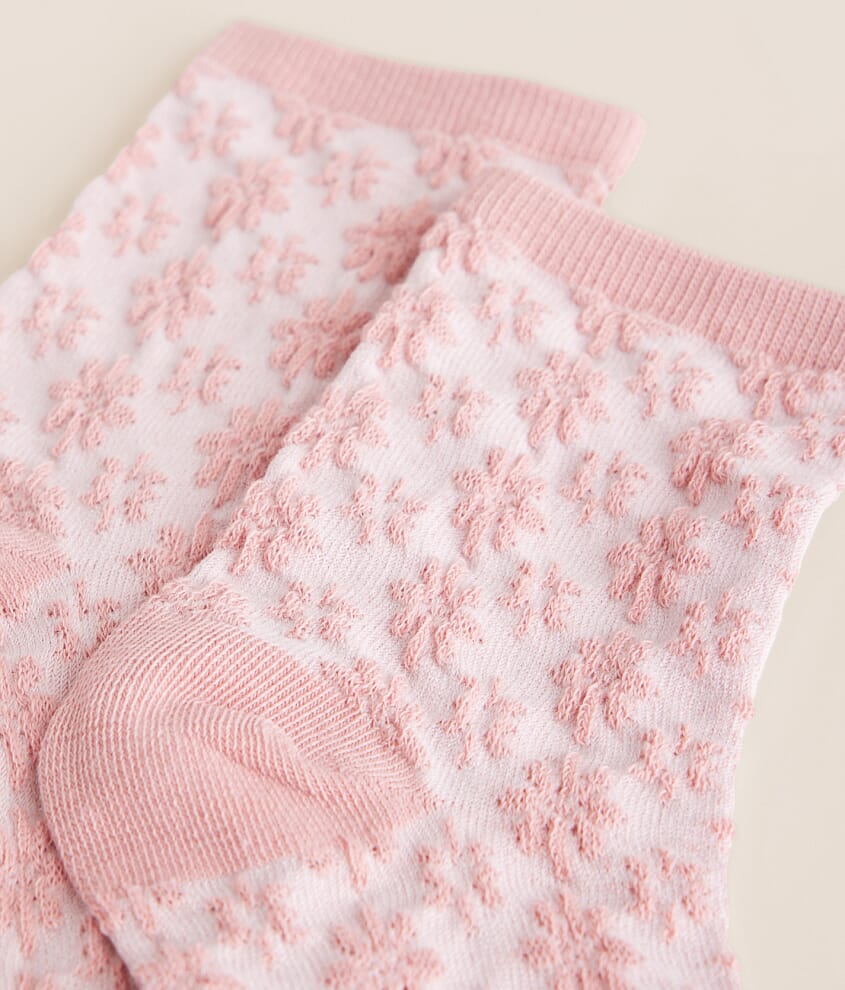 Floral Embroidered Socks