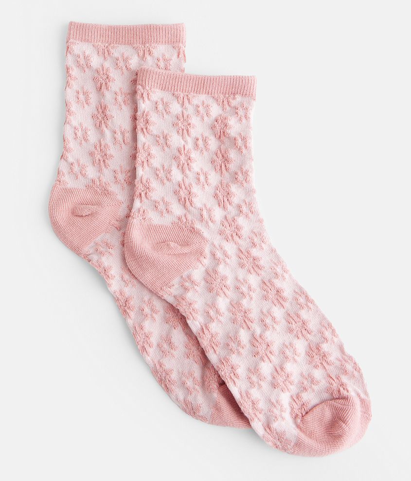 BKE Floral Embroidered Socks front view