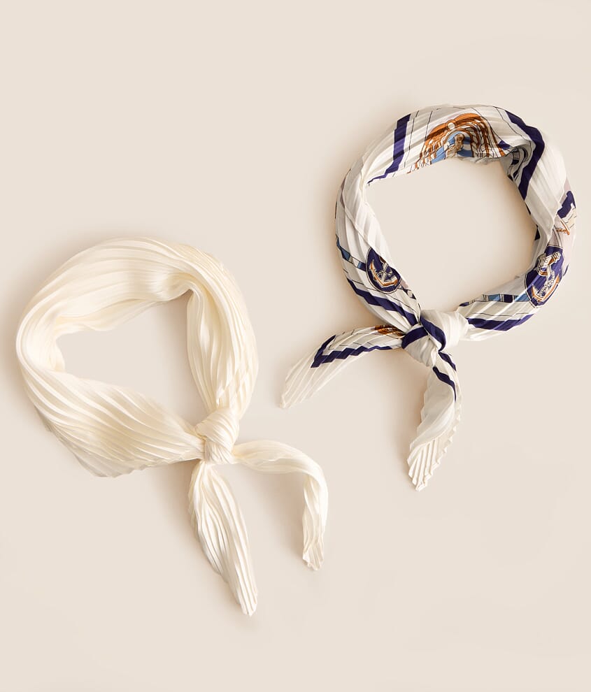 2 Pack Crinkle Fashion Scarf Set - thumbnail 4