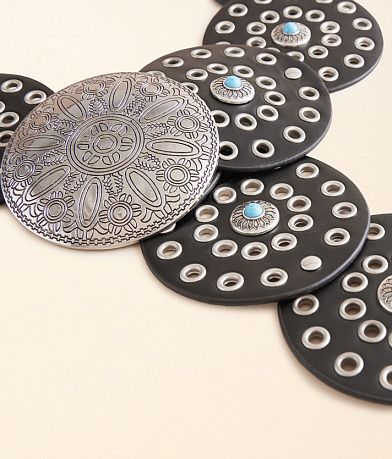 BKE Turquoise Stone Circle Belt MISC_DETAIL_1