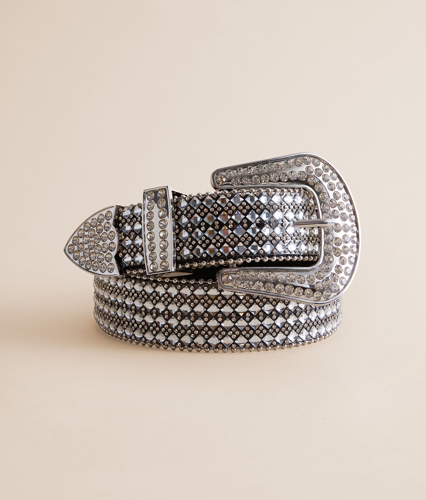 Sterling & Stitch Glitz Belt - Women's Belts in Silver | Buckle
