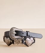 BKE Western Heart Belt - Women's Belts in Black | Buckle