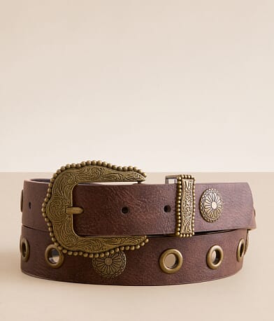 BKE Western Grommet Belt front view