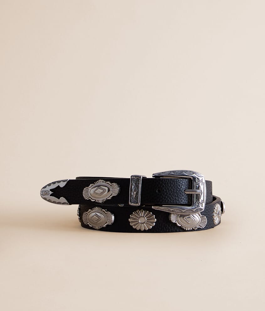 Sterling & Stitch Western Concho Belt - Women's Belts in Black