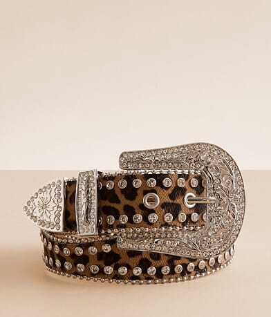 BKE Leopard Glitz Belt front view