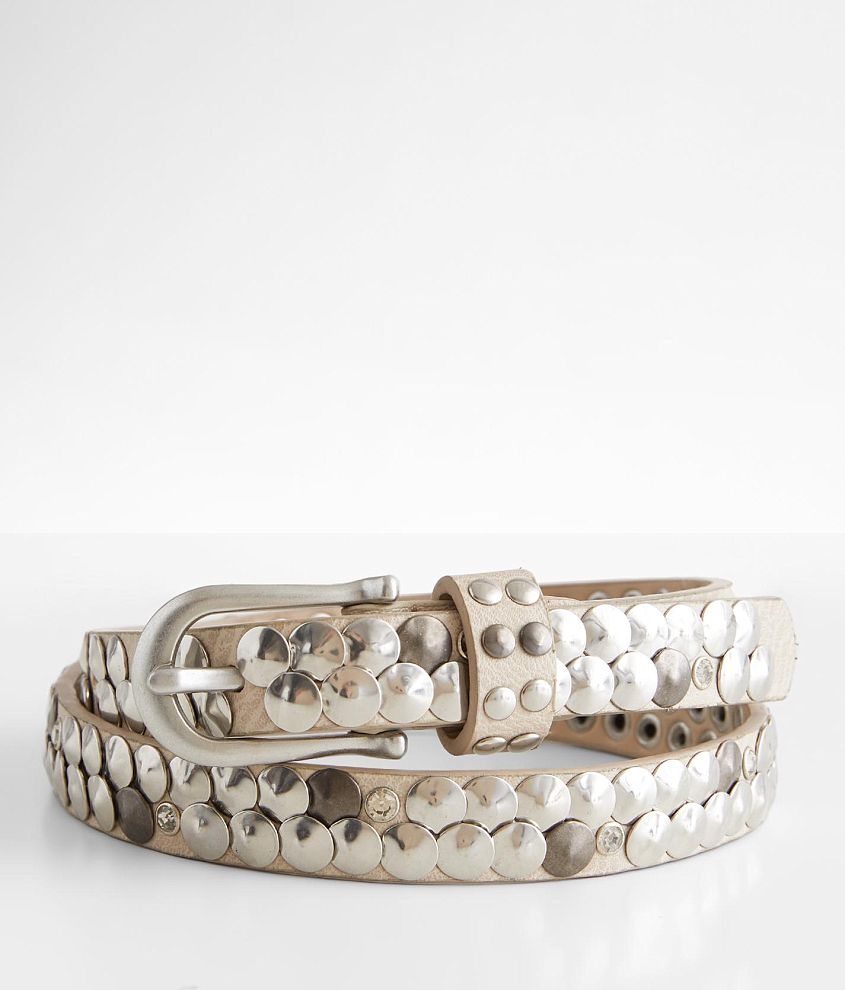 BKE Studded Skinny Belt - Women's Belts in Cream