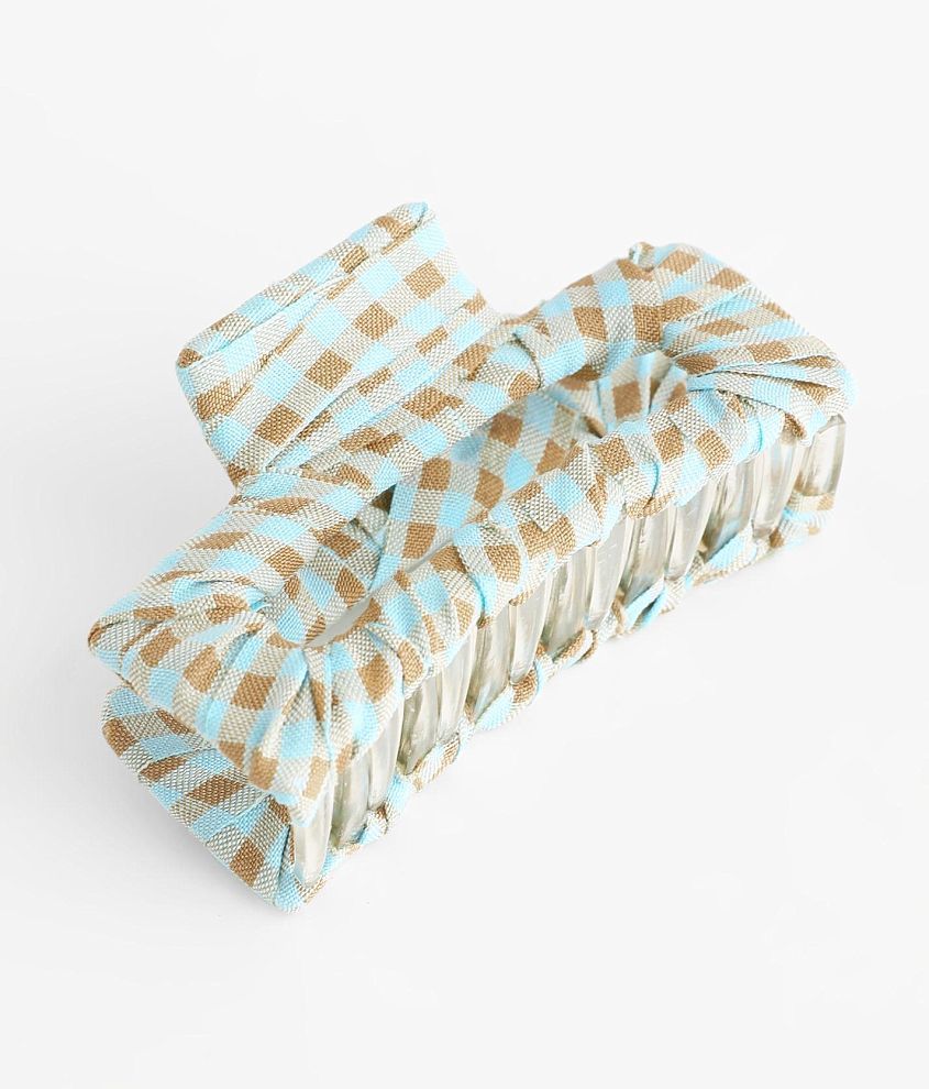 Plaid Wrapped Hair Claw Clip