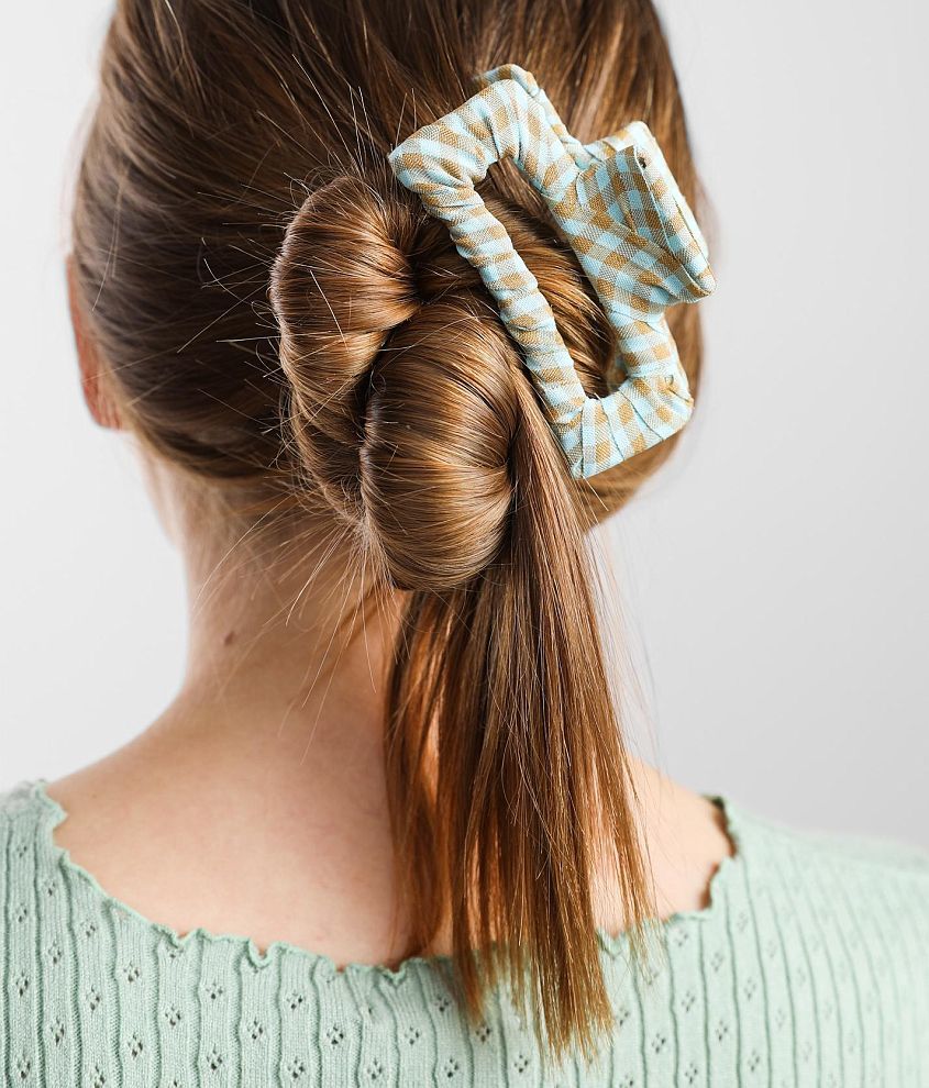 Plaid Wrapped Hair Claw Clip