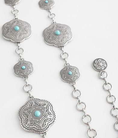 BKE Turquoise Concho Chain Belt MISC_DETAIL_1