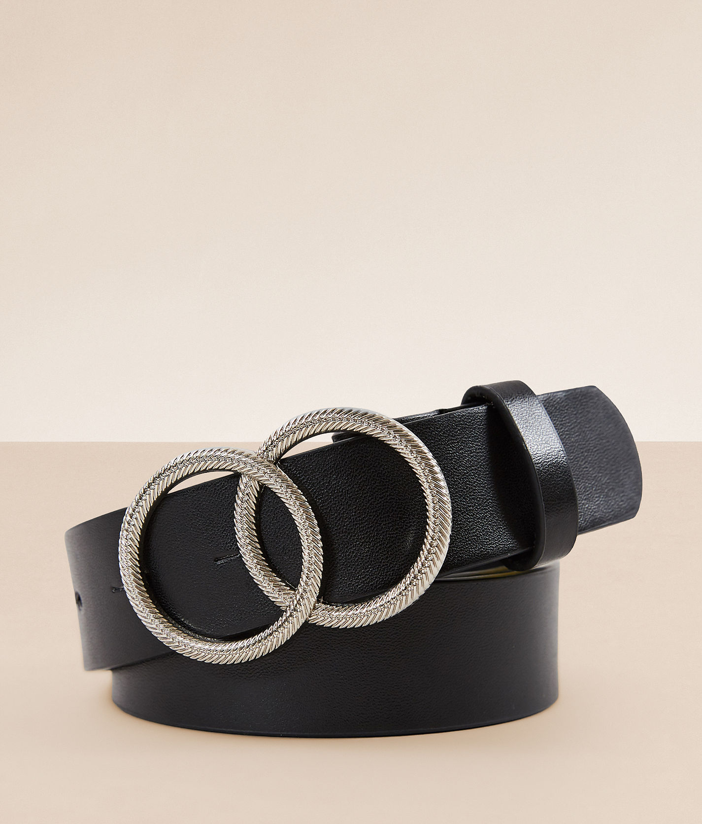 COPY - Balenciaga Black Circle Women\'s Belt Balenciaga BB Leather Belt Black 36 main image 2