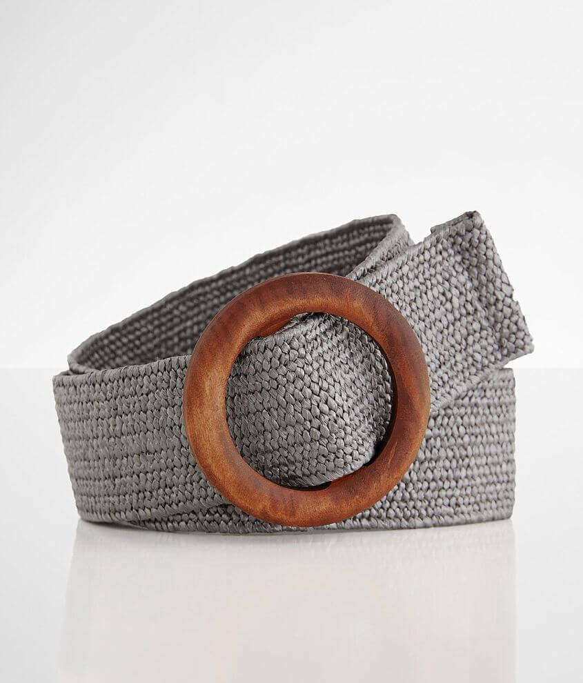 BKE Weaved Stretch Belt - Women's Belts in Grey