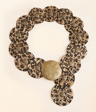 BKE Leopard Circle Belt front view
