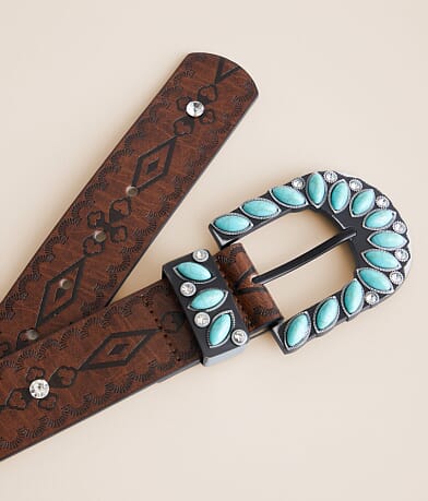 BKE Turquoise Western Belt misc detail 1 view