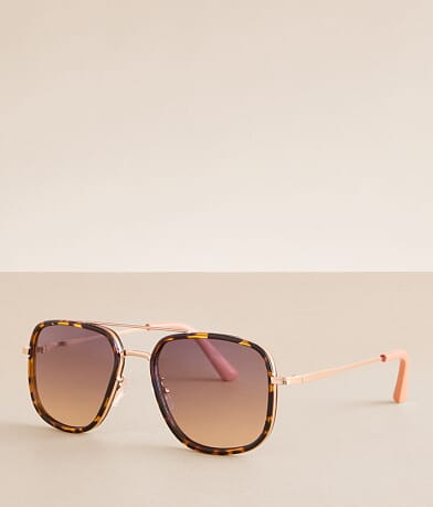 BKE Square Tort Sunglasses front view
