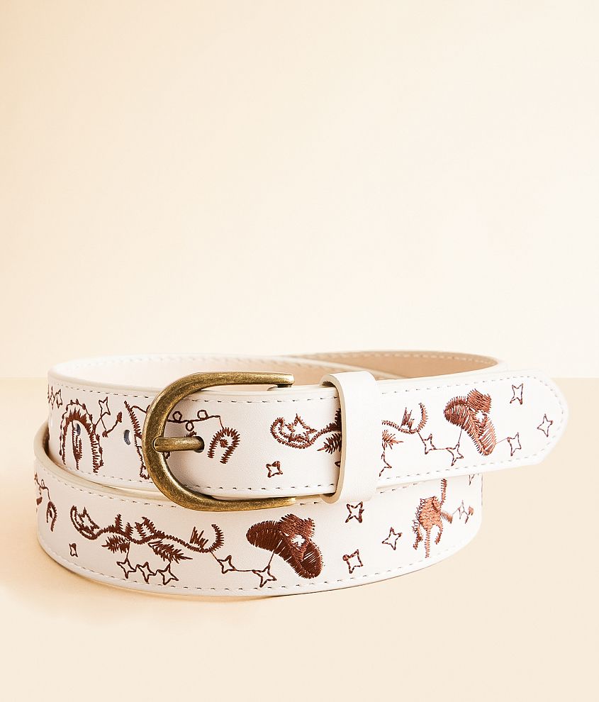 BKE Western Embroidered Belt front view