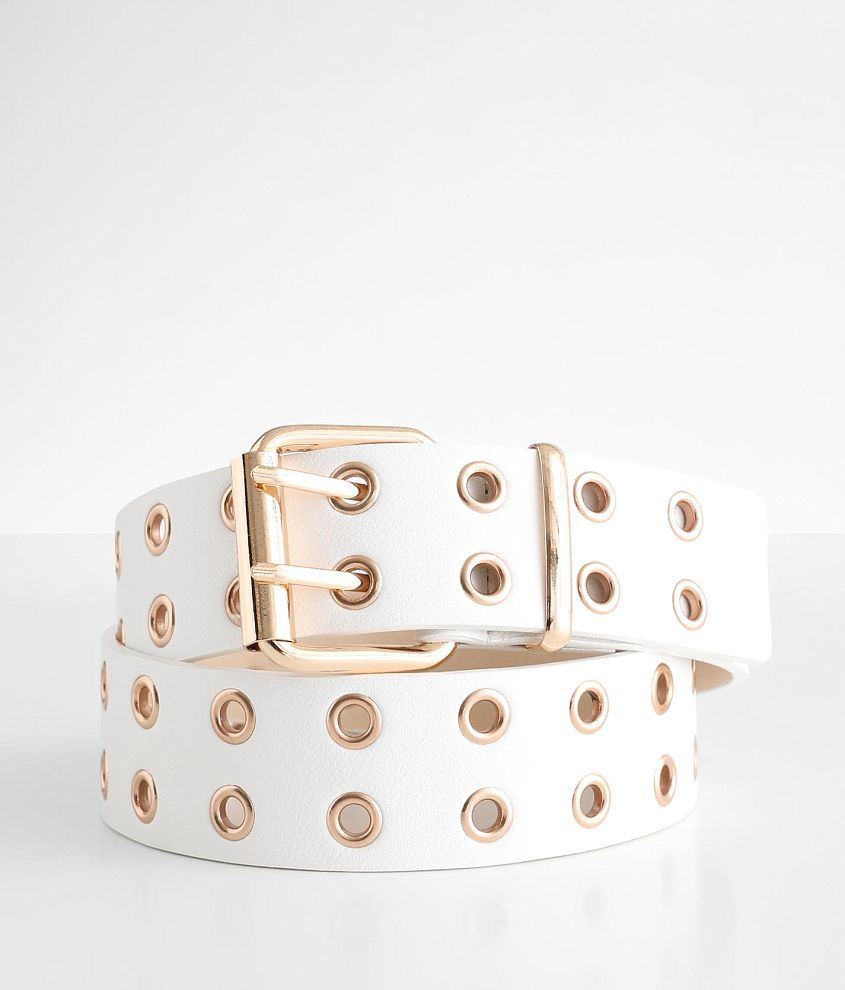 BKE Grommet Belt Women's Belts in Cream Buckle