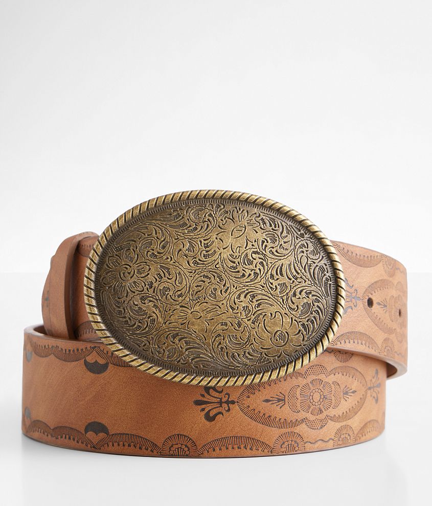 BKE Western Embossed Belt front view