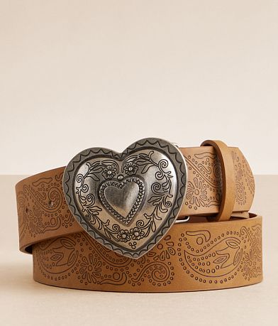 BKE Paisley Heart Belt front view