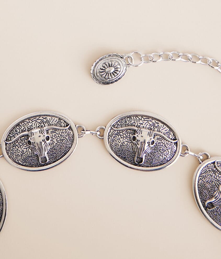 Western Steer Head Belt