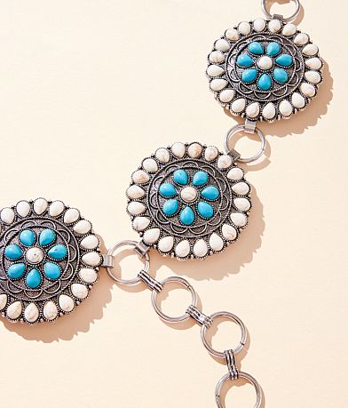 BKE Turquoise Western Concho Chain Belt MISC_DETAIL_1