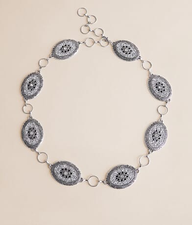 Sterling & Stitch Glitz Concho Belt front view