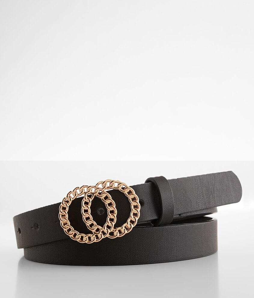 BKE Double Chain Circle Skinny Belt front view